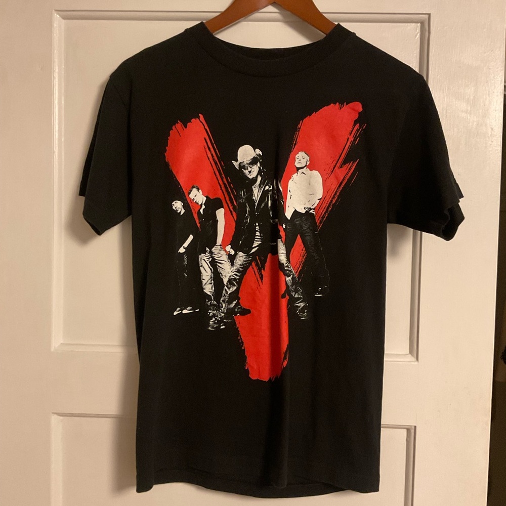 New U2 Vertigo Tour 2005 V Photo Back Print T-Shirt Black Sz S Vintage Rock